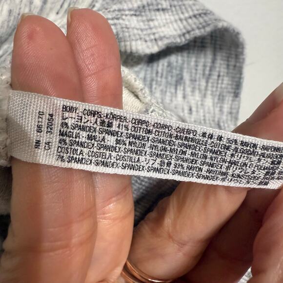 Free People Movement Gray Markie Hoodie Mesh Contrast Sweatshirt Sz M - Picture 7 of 12